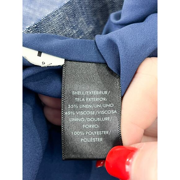 Ann Taylor Linen Blend Knee Length Skirt 4 Petite Corpcore Professional Pleated - Picture 7 of 7